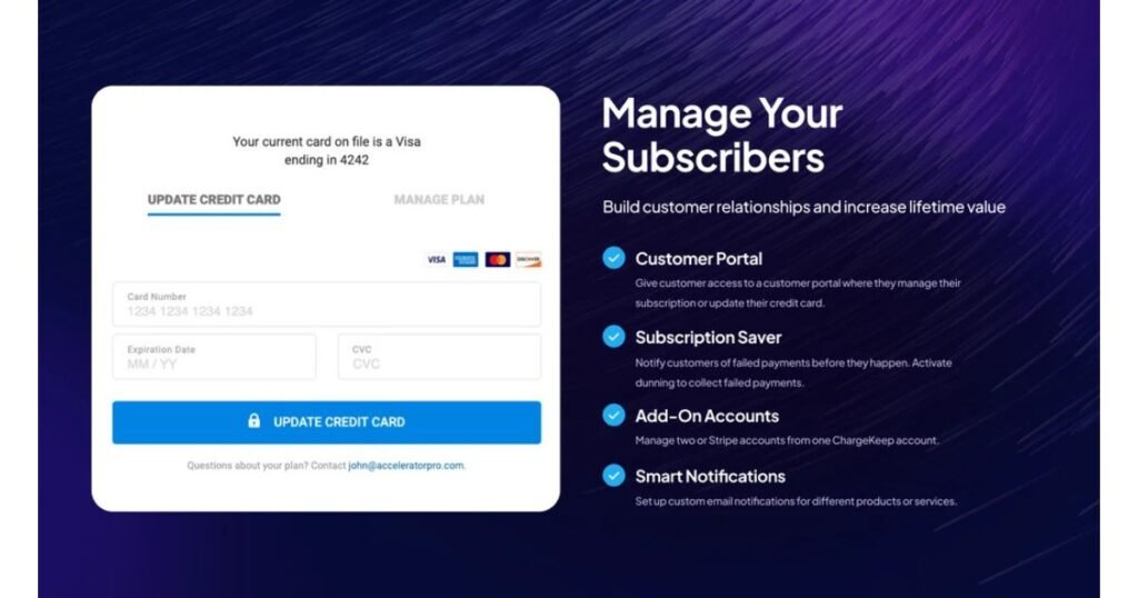 ChargeKeep manage subscribers