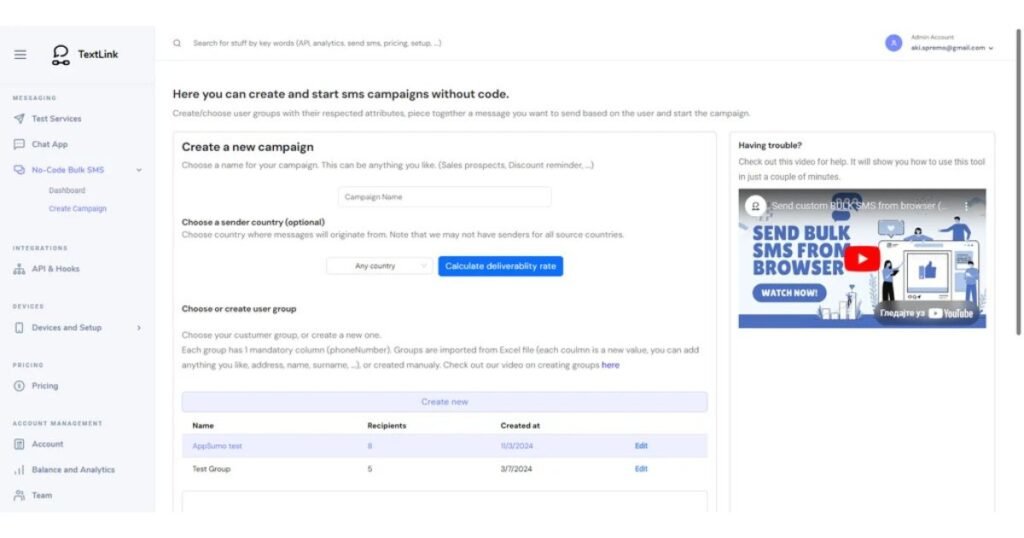 TextLink campaign