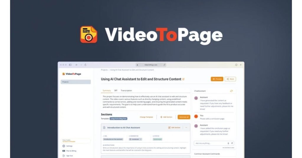 VideoToPage