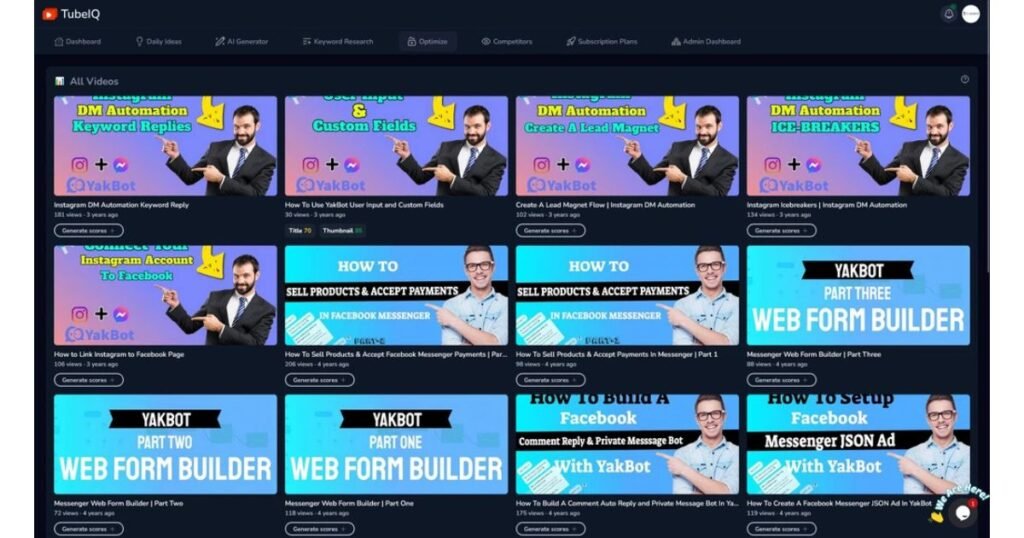 TubeIQ videos